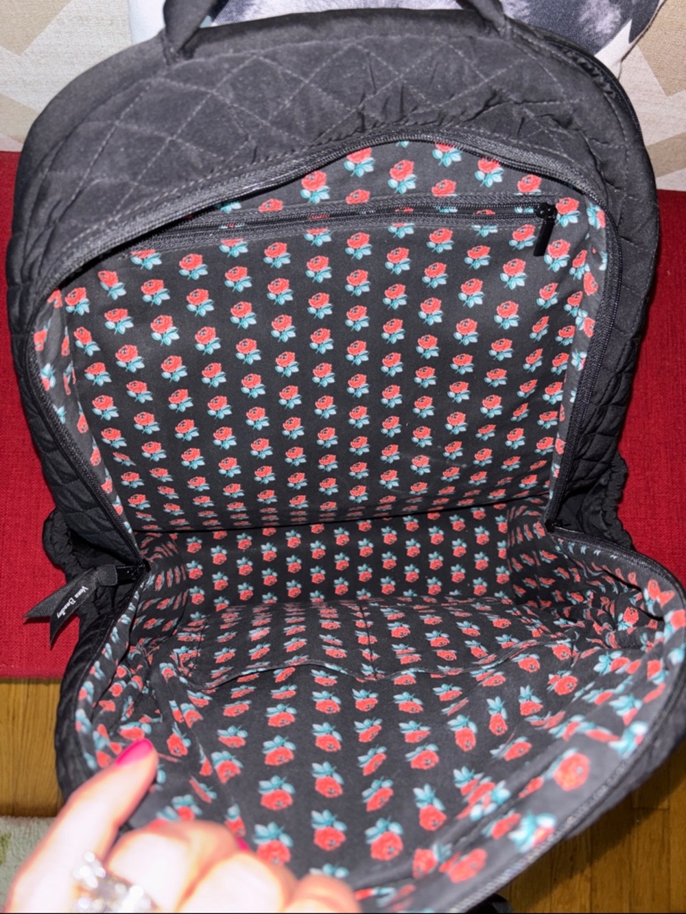 Quilted Black Backpack - Everyday Carry - Picture 6 of 14